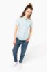 Bild von Popeline-Kurzarmhemd Baumwollpolyester pflegeleicht für Damen