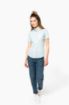 Bild von Popeline-Kurzarmhemd Baumwollpolyester pflegeleicht für Damen