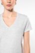 Image de T-shirt col V manches courtes femme