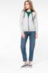 Image de Sweat-shirt zippé capuche contrastée femme
