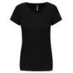 Image de T-shirt col V manches courtes femme