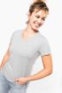 Image de T-shirt col V manches courtes femme