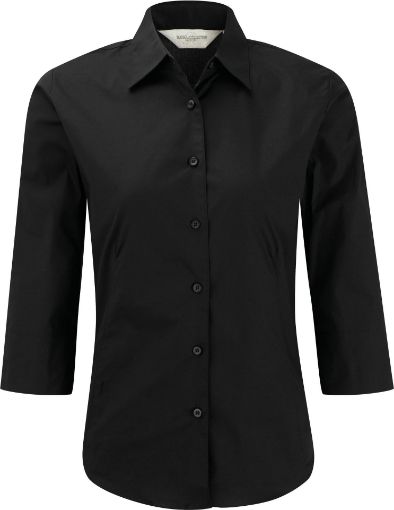 Image de Chemise fittée femme manches 3/4