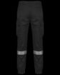 Image de Pantalon cargo unisexe avec bas élastiqué et bande réfléchissante