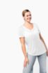 Image de T-shirt Lyocell TENCEL™ col V manches courtes femme