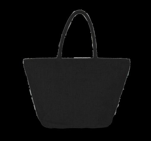 Picture of Woven jute shopping bag with knit canvas effect