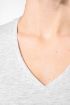 Image de T-shirt col V manches courtes femme