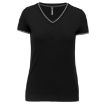 Image de T-shirt maille piquée col V femme