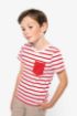 Image de T-shirt rayé marin avec poche manches courtes enfant