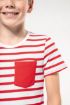 Image de T-shirt rayé marin avec poche manches courtes enfant
