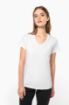 Image de T-shirt col V manches courtes femme