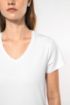Image de T-shirt col V manches courtes femme