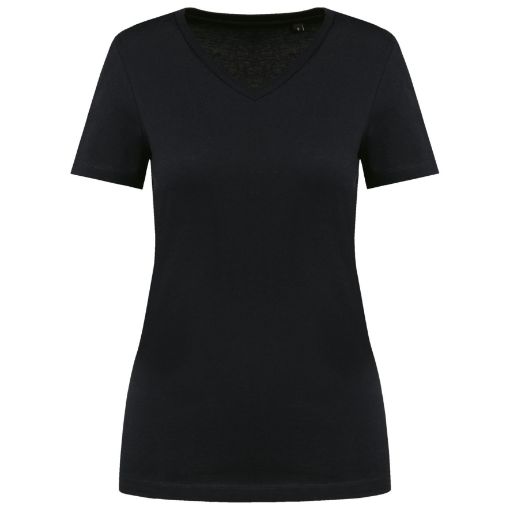 Image de T-shirt Supima® col V manches courtes femme