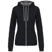 Image de Sweat-shirt zippé capuche contrastée femme
