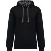 Image de Sweat-shirt à capuche contrastée à motifs unisexe