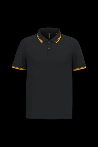 Image de Polo homme manches courtes à liserés contrastés