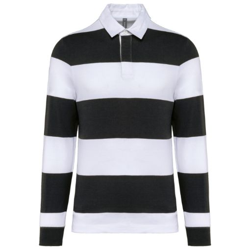 Image de Polo rugby rayé manches longues unisexe