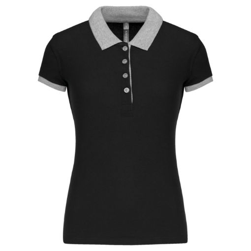 Image de Polo piqué bicolore femme