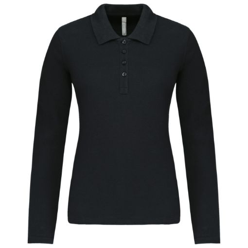 Image de Polo piqué manches longues femme