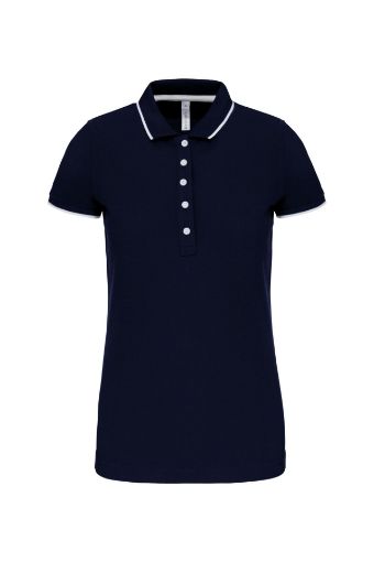 Picture of Ladies' short-sleeved piqué knit polo shirt