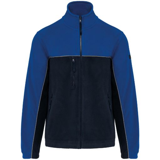 Bild von Zweifarbige, umweltfreundliche Unisex-Fleecejacke