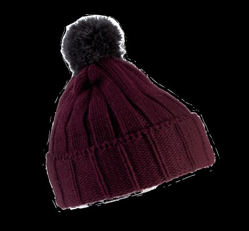 Bild von Bommelmütze mit Umschlag.