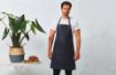 Bild von District - Waxed look denim bib apron