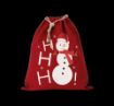 Bild von Baumwolltasche mit Kordelzug und Schneemannmotiv